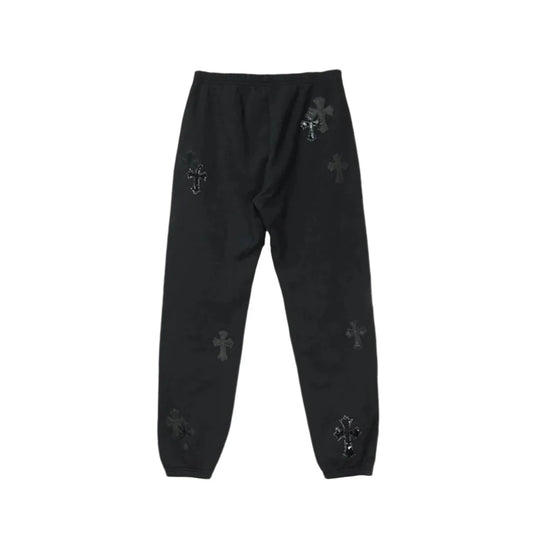 Chrome Hearts Patent Leather Cross Sweatpants