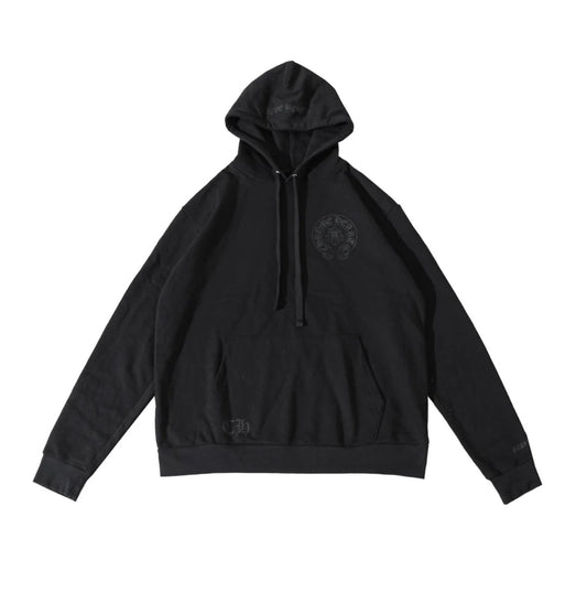 Chrome Hearts Cannes Exclusive Fleur De Lis Horseshoe Black Pullover Hoodie