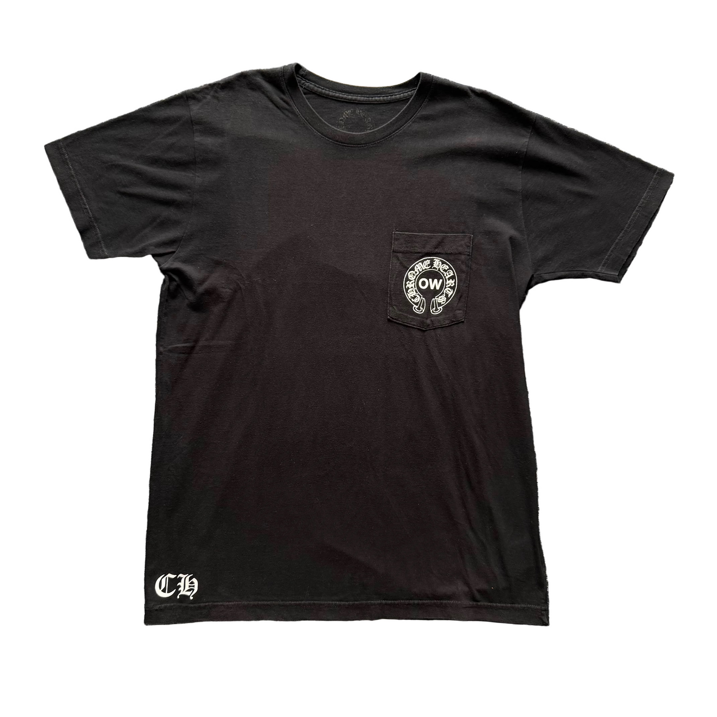 Chrome Hearts x Off White Scroll Logo Vintage Tee