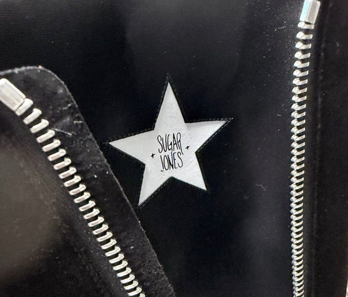 Chrome Hearts Sugar Jones Suede Triple Cross Black Boots
