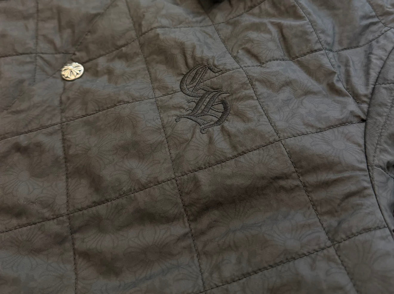 Chrome Hearts CH Embroidered Quilted Nylon Jacket