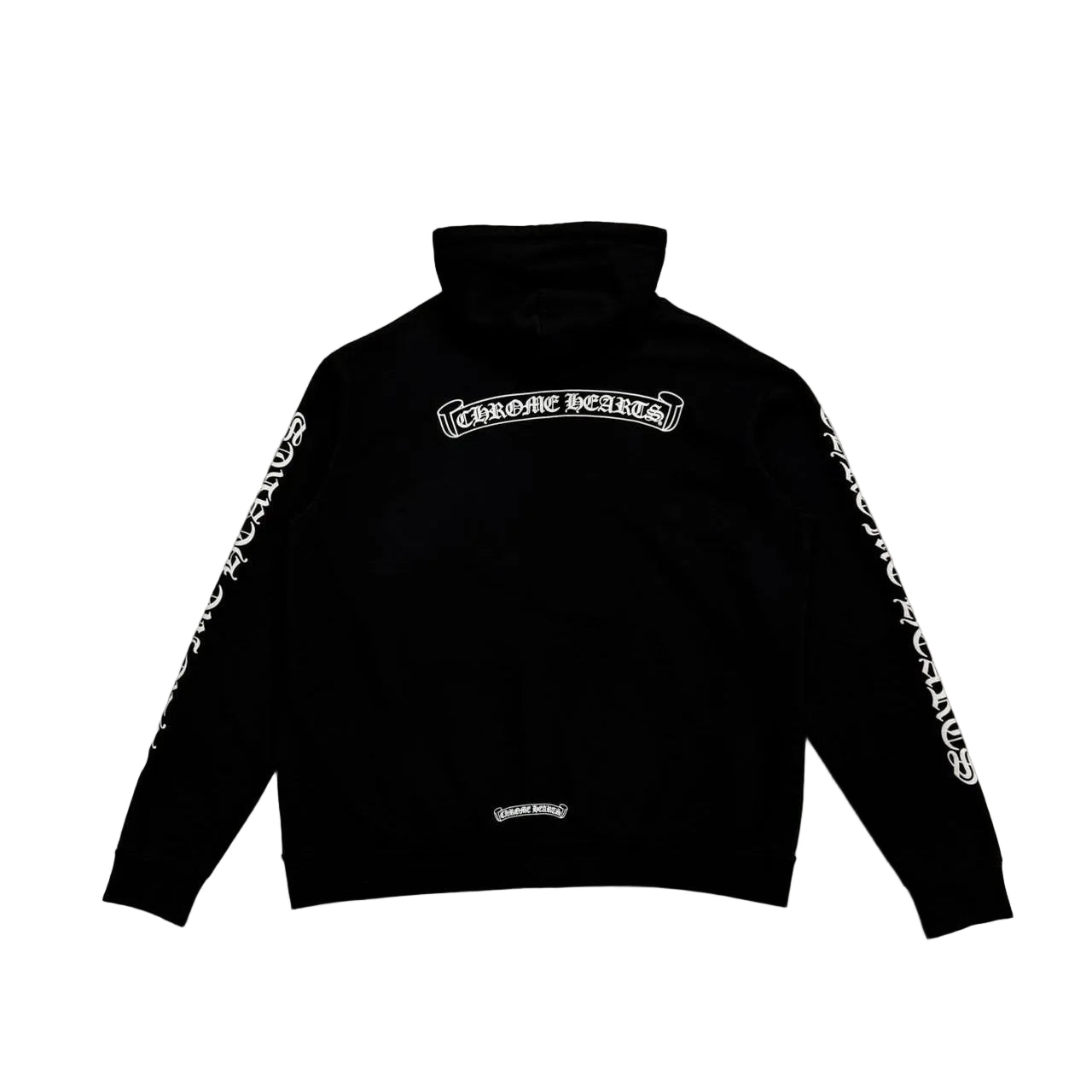 Chrome Hearts Scroll Logo Hoodie Black