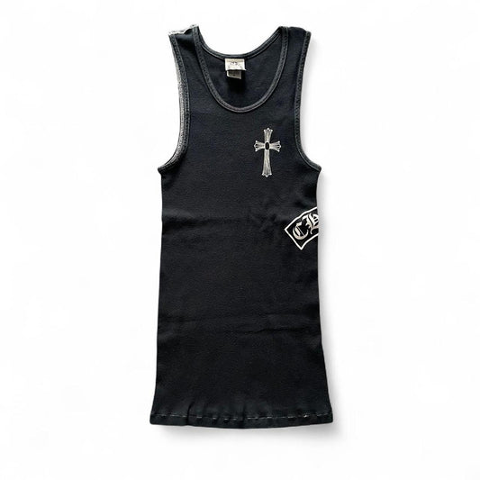 Chrome Hearts T Scroll Cross Logo Vest Black