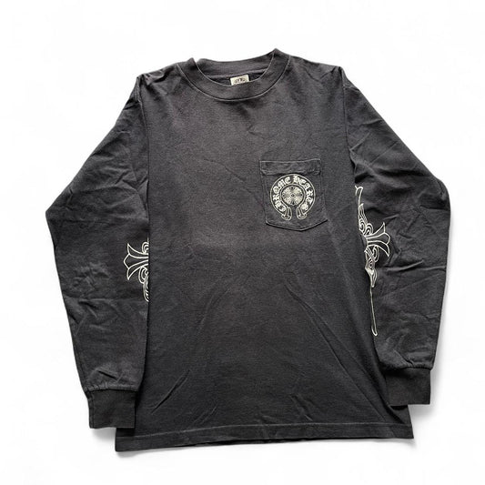 VINTAGE! CHROME HEARTS CROSS “NEW YORK” LONGSLEEVE TEE