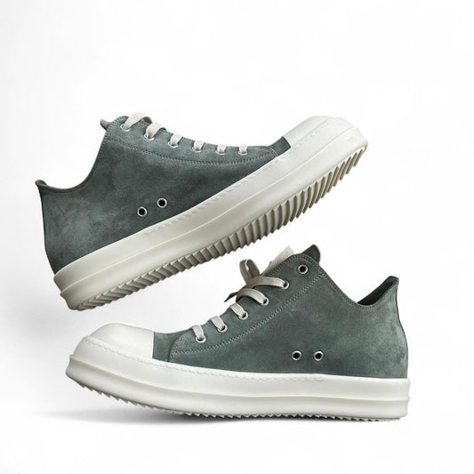 Rick Owen’s Hollywood Khaki Suede Sneakers Ramones