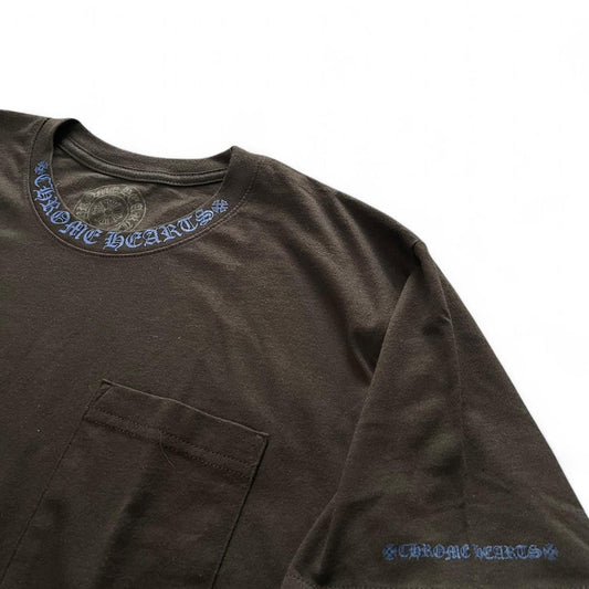 Chrome Hearts 1988 Neck Logo Black Blue T Shirt