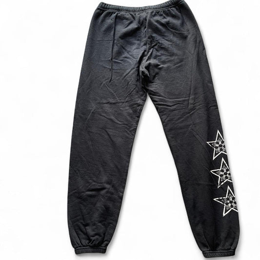 Chrome Hearts Star Logo Tbar Side Scroll Logo Black Sweatpants