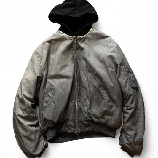 Ktwo Studios Reversible Dyed Hooded Bomber Jacket