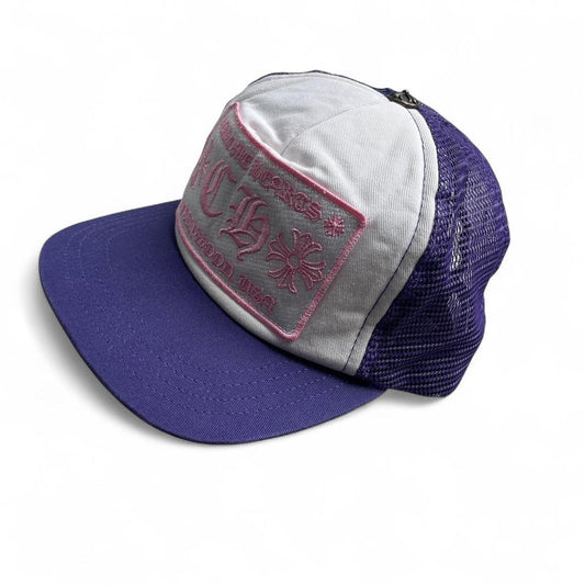 Chrome Hearts CH Hollywood Trucker Hat Purple / Pink