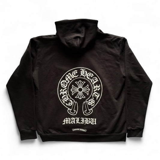 Chrome Hearts Malibu Exclusive Horseshoe Zip-Up Hoodie Black