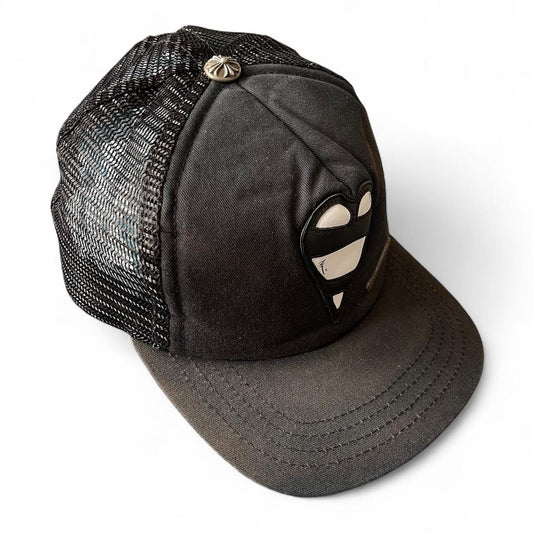 Chrome Hearts Matty Boy Heart Patch Black Trucker Hat