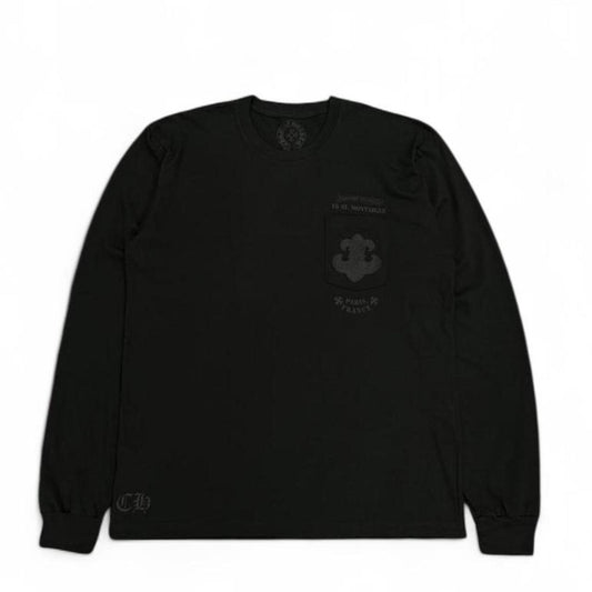 Chrome Hearts Paris Exclusive Fleur Logo Long Sleeve T-Shirt Black