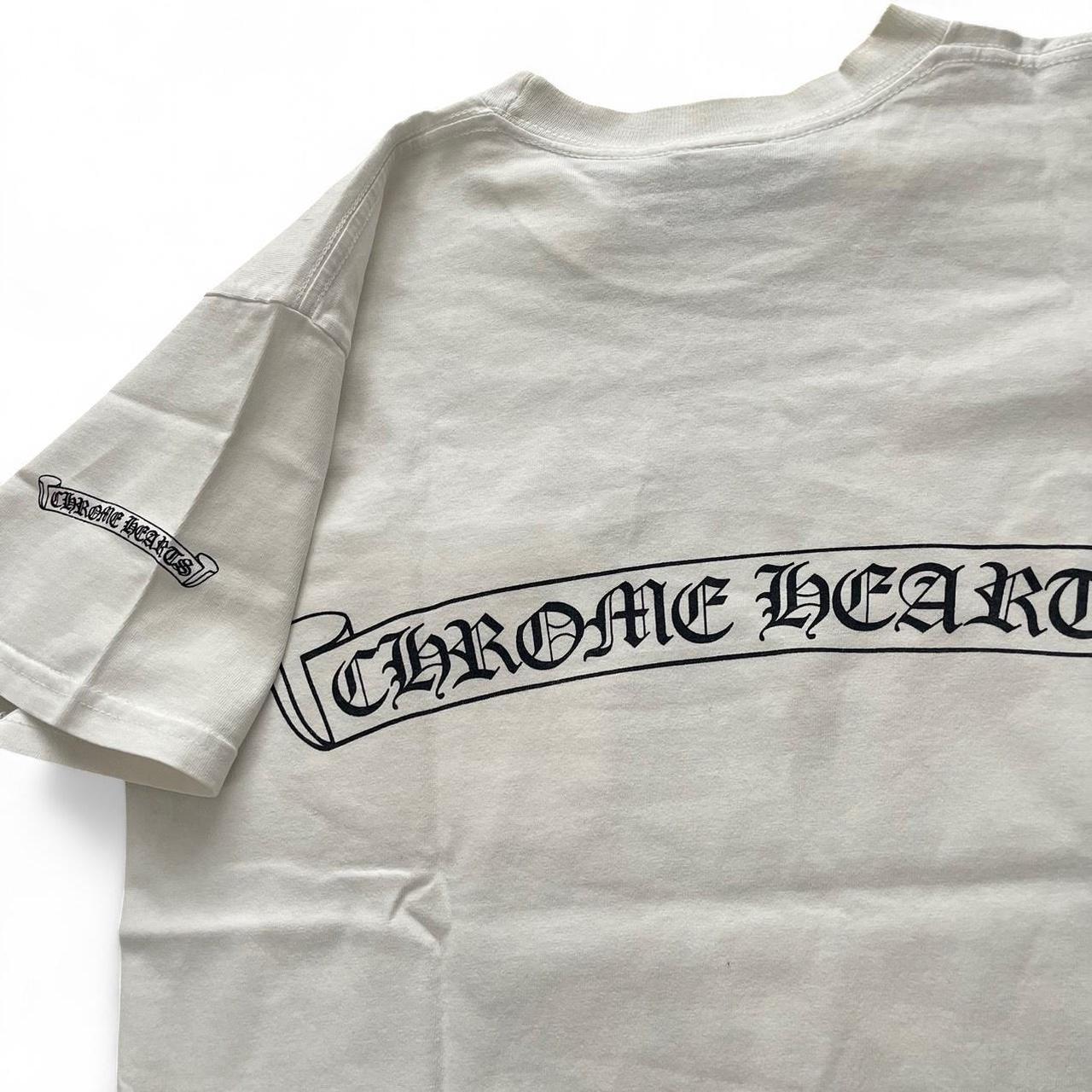 Chrome Hearts Dagger Logo Scroll Vintage Tee Shirt White