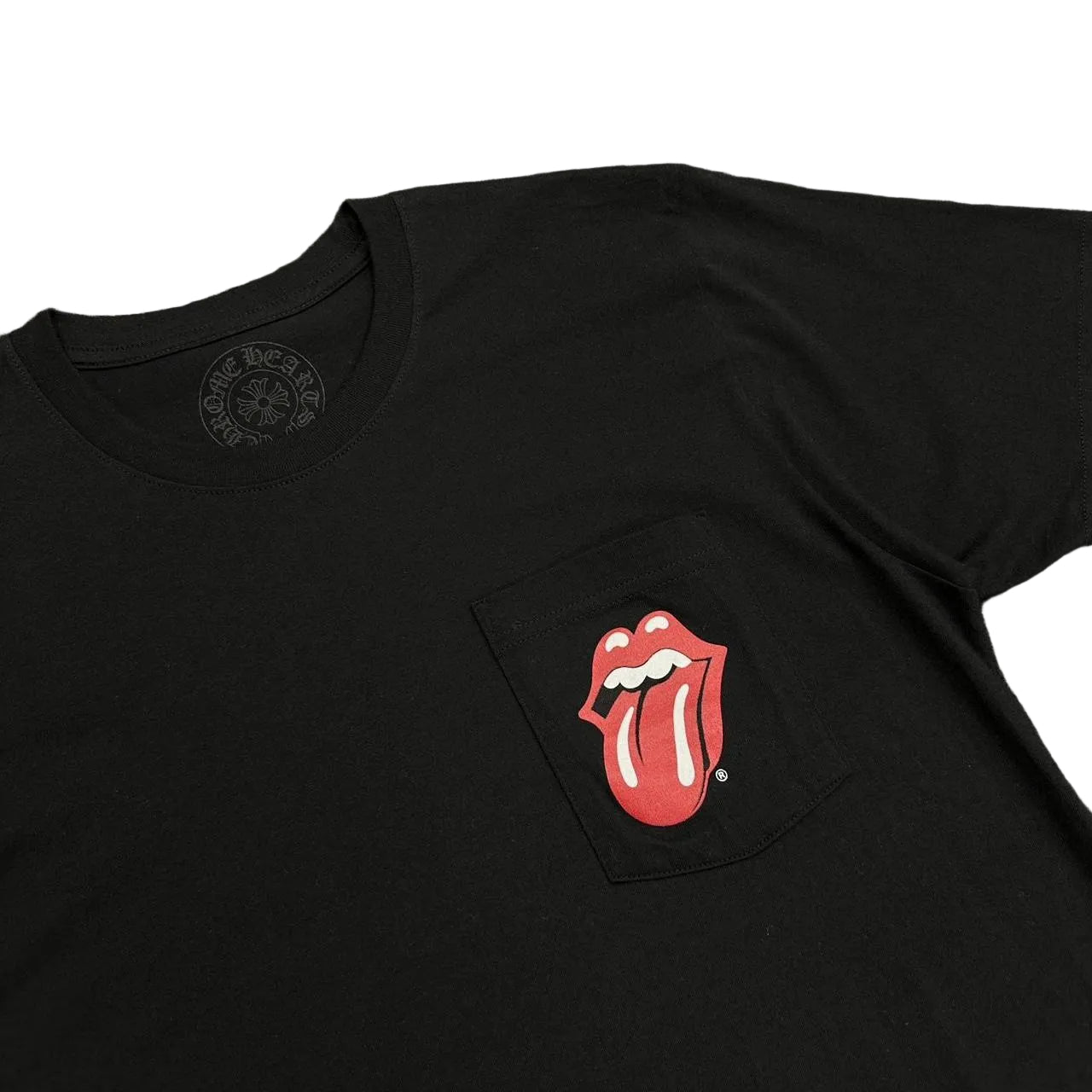 Chrome Hearts Rolling Stones Horseshoe Logo T-Shirt Black
