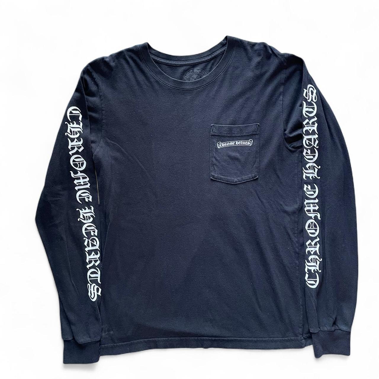Chrome Hearts Scroll Logo Long Sleeve T-Shirt Black – Archive