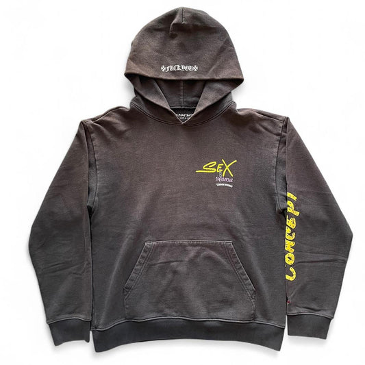 Chrome Hearts Matty Boy Sex Records Sun Faded Hoodie Black