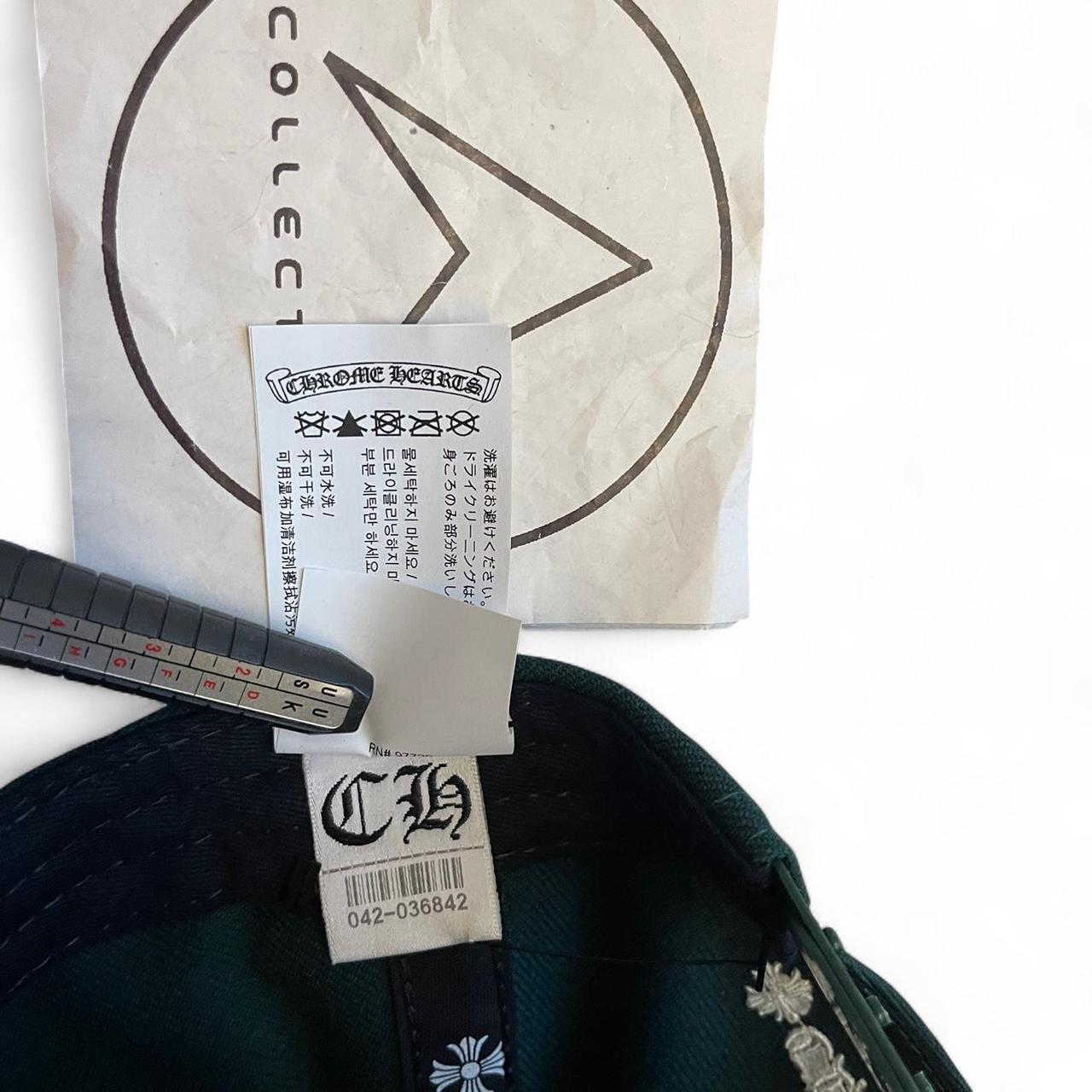 Chrome Hearts CH hat baseball green / white