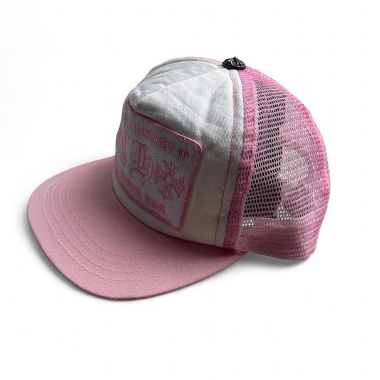 Chrome Hearts CH Hollywood Trucker Hat Pink