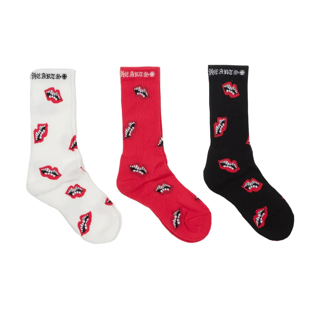 Chrome Hearts x Matty Boy Socks Red Chomper Lips