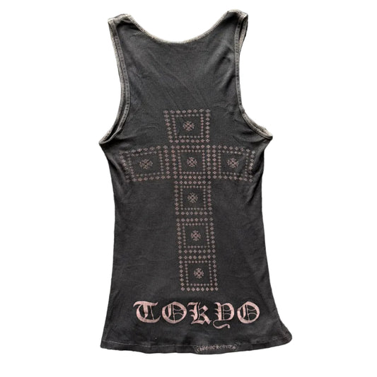 Chrome Hearts Tokyo Exclusive Pink Cross Tank Top Vintage
