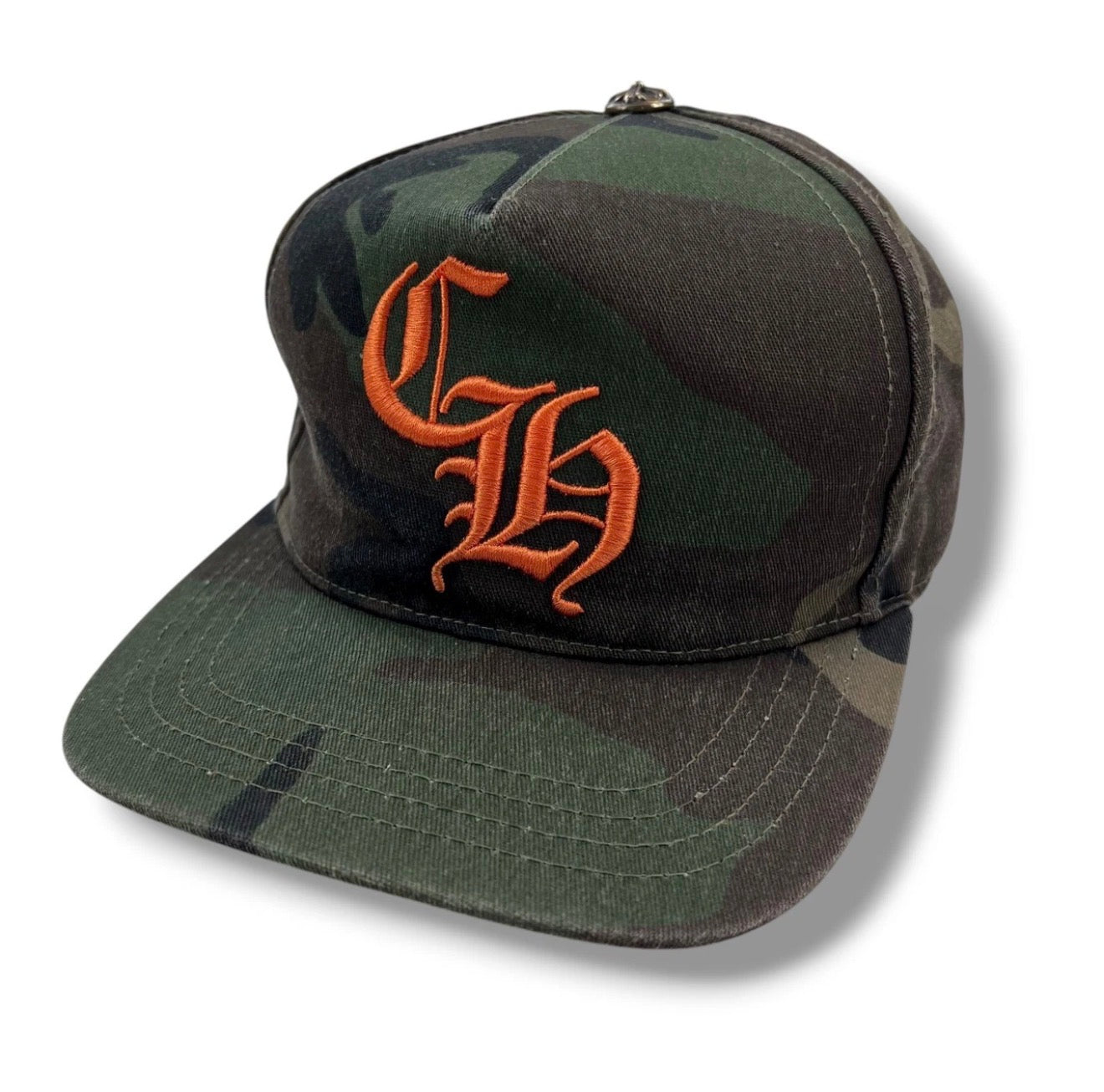 Chrome Hearts Embroidered CH Logo Camo Baseball Cap