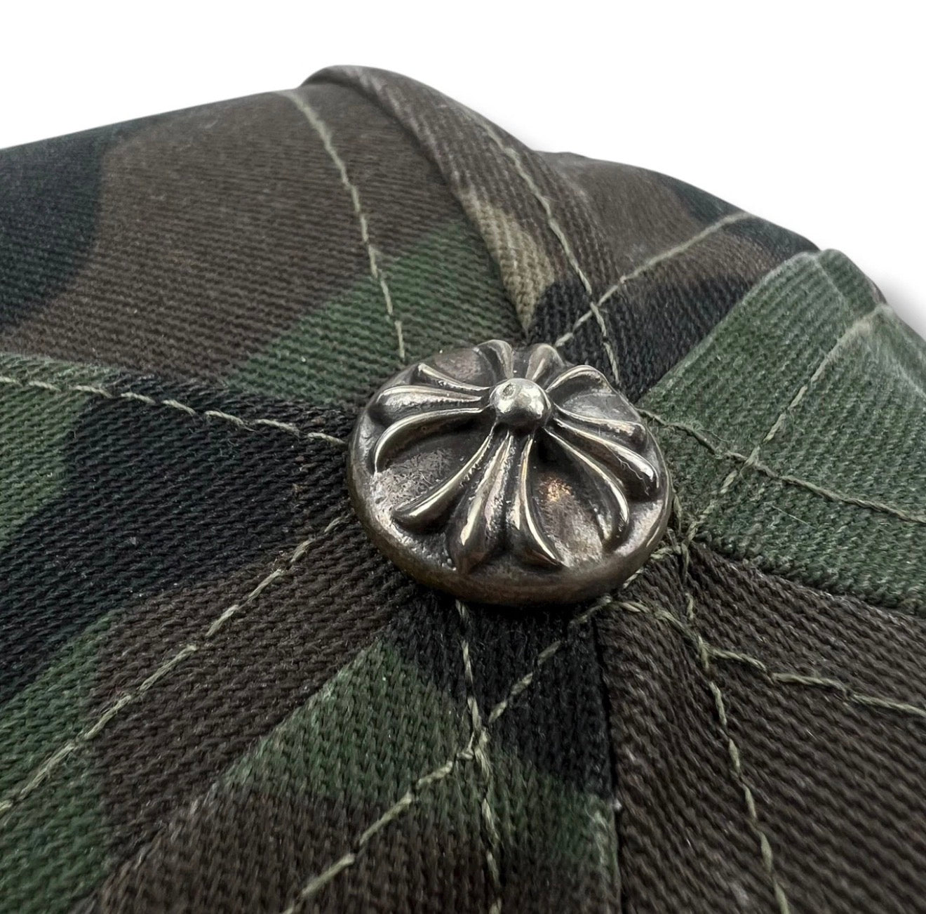 Chrome Hearts Embroidered CH Logo Camo Baseball Cap