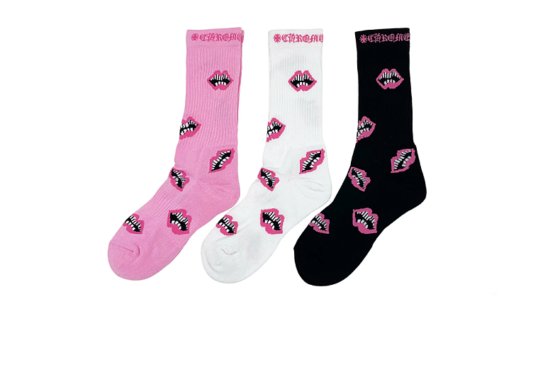 Chrome Hearts x Matty Boy Socks Pink Chomper