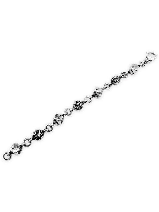 Chrome Hearts Dice Cross Ball Lobster Clasp Bracelet