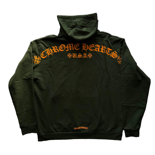 Chrome Hearts T bar Logo Hoodie Green