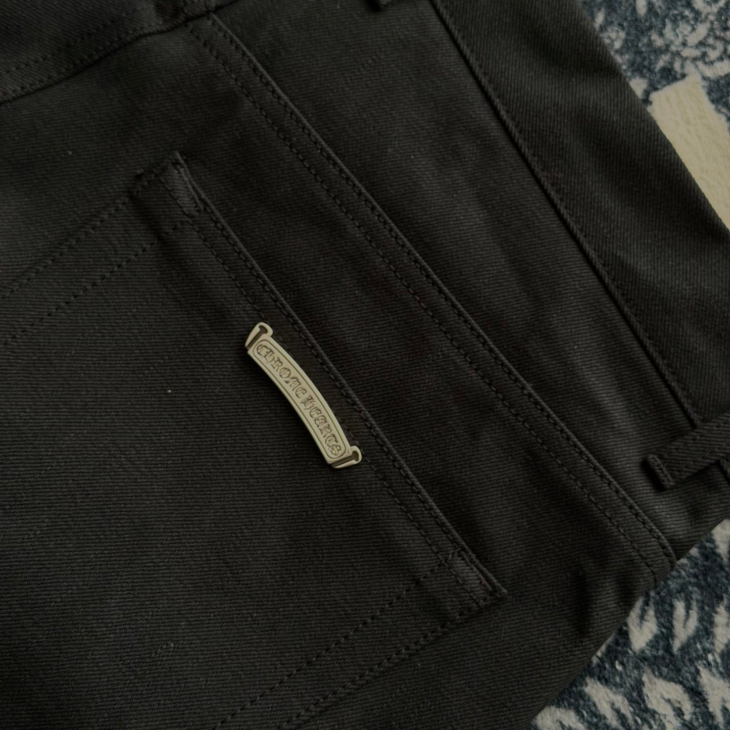 KS CUT BAGGY DENIM JEANS RAW BLACK KRISTIAN STARK