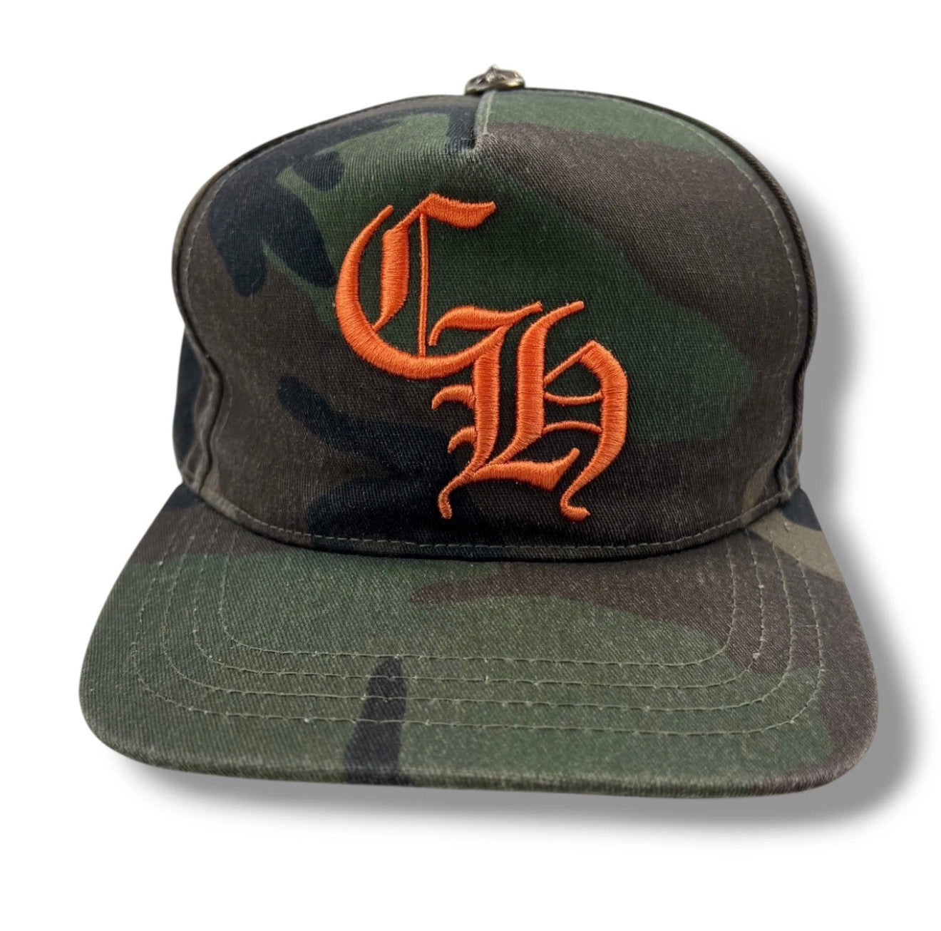 Chrome Hearts Embroidered CH Logo Camo Baseball Cap