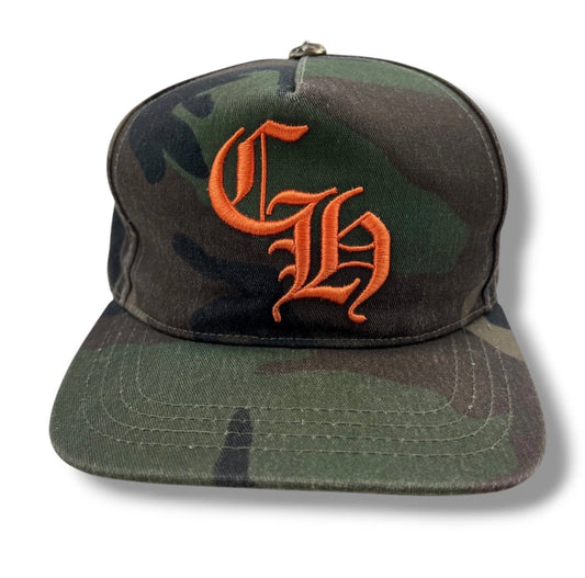 Chrome Hearts Embroidered CH Logo Camo Baseball Cap