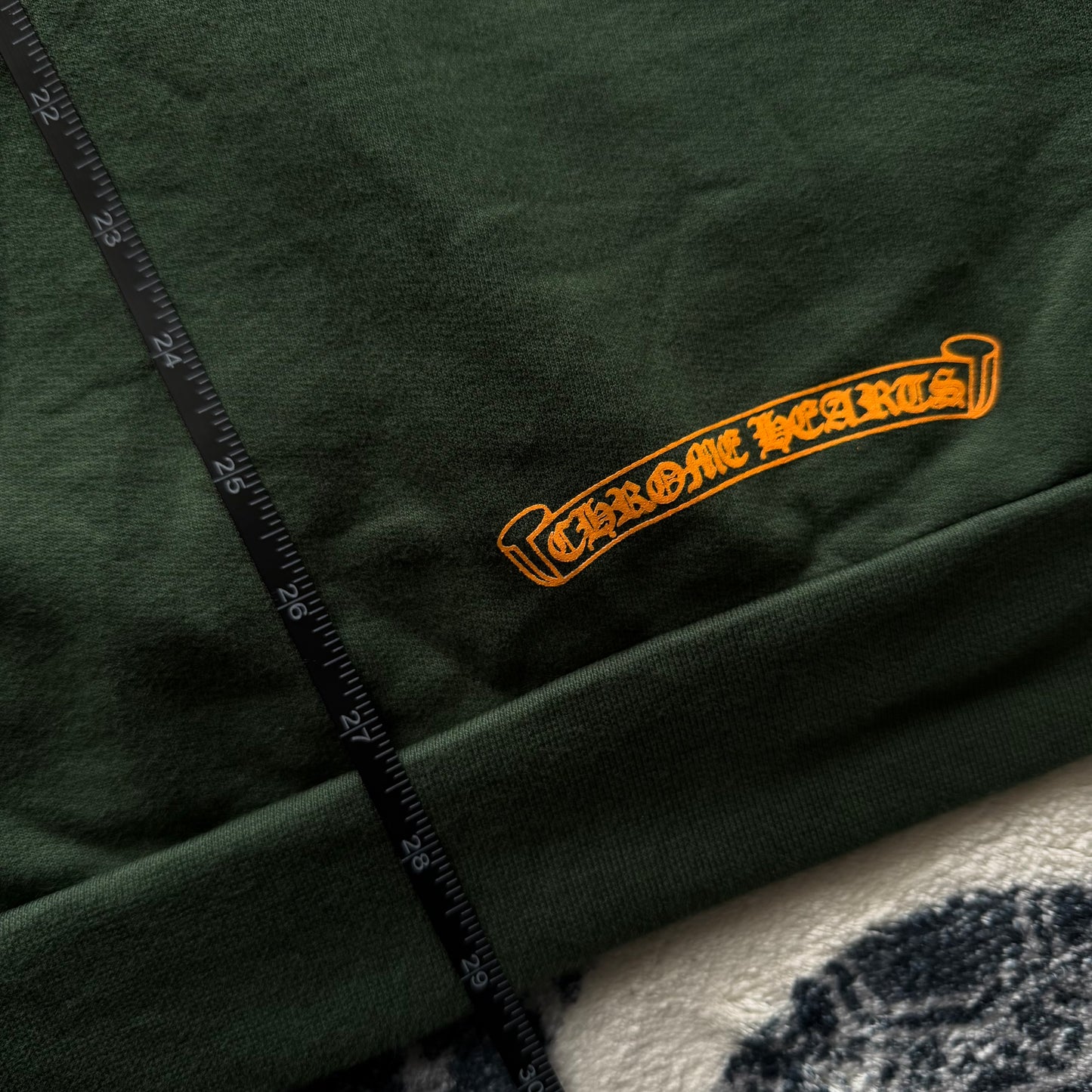 Chrome Hearts T bar Logo Hoodie Green