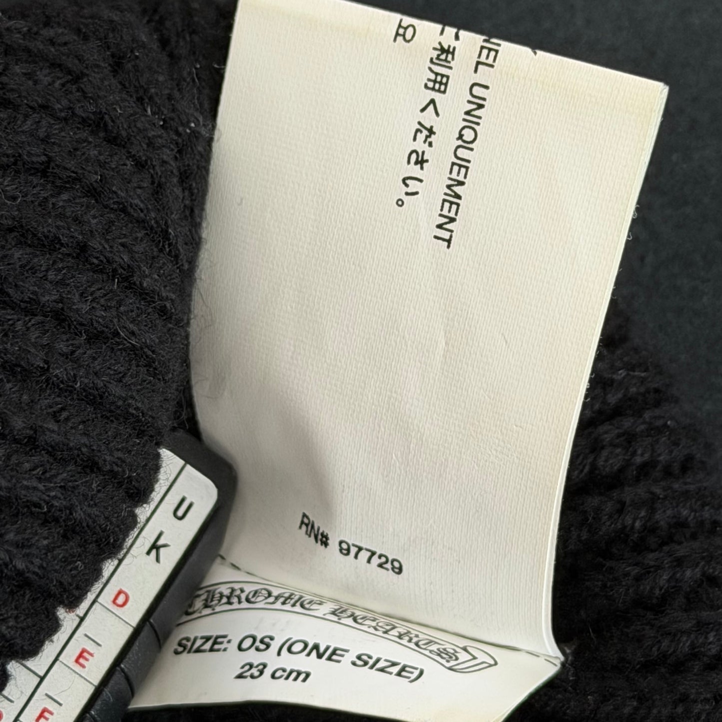 Chrome Hearts Matty Boy Silver Chomper Ribbed Beanie