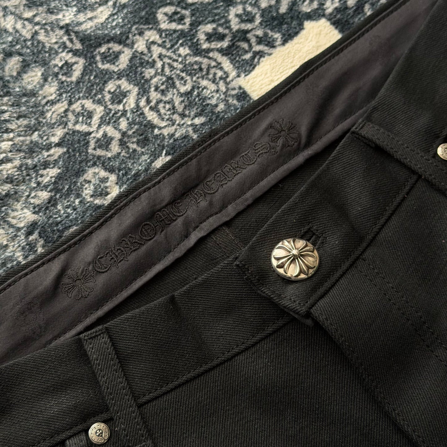 KS CUT BAGGY DENIM JEANS RAW BLACK KRISTIAN STARK