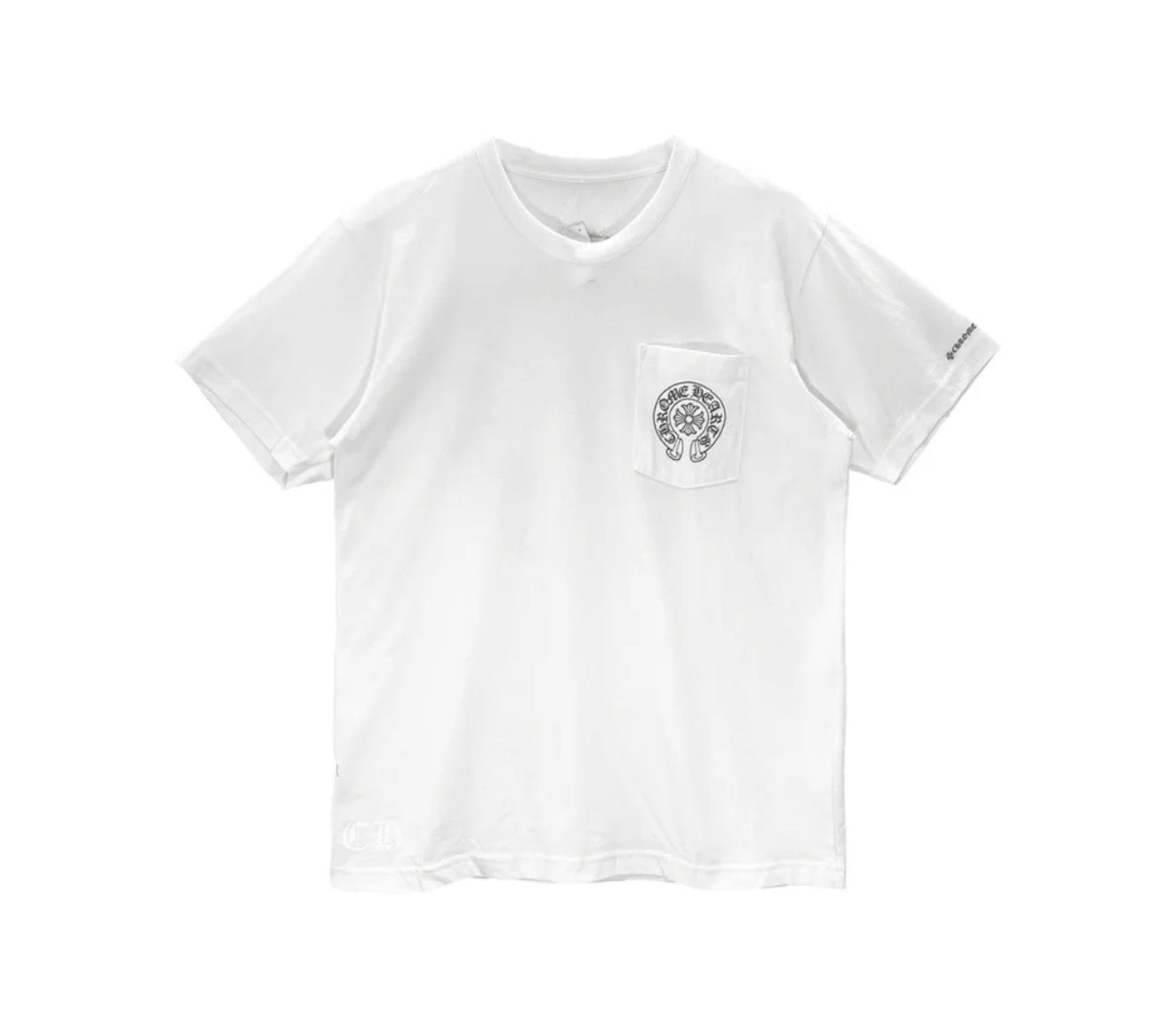 Chrome Hearts White Horseshoe Pocket Short Sleeve Tee