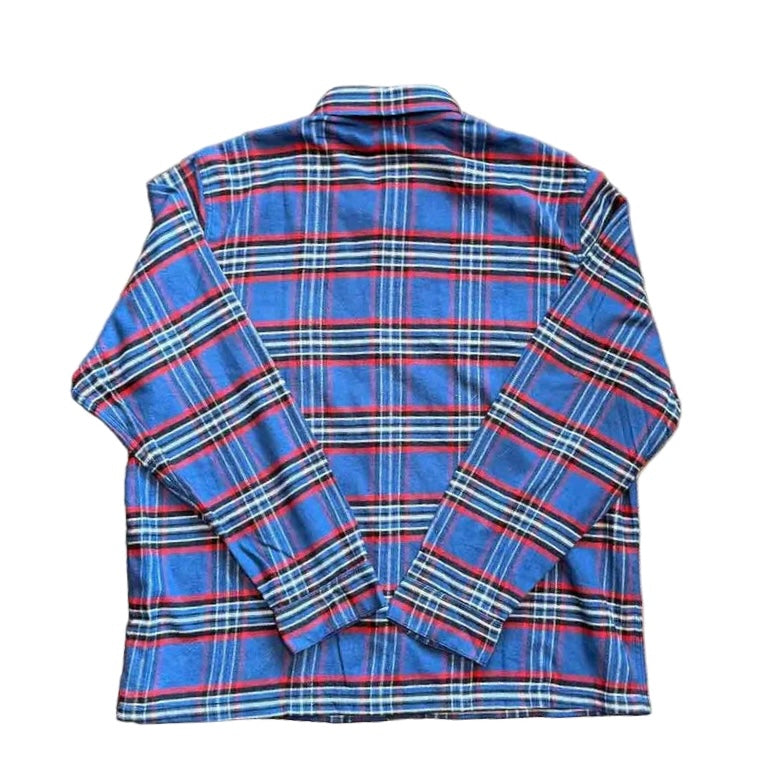 Chrome Hearts Work Dog Padded Flannel Shirt Blue Red