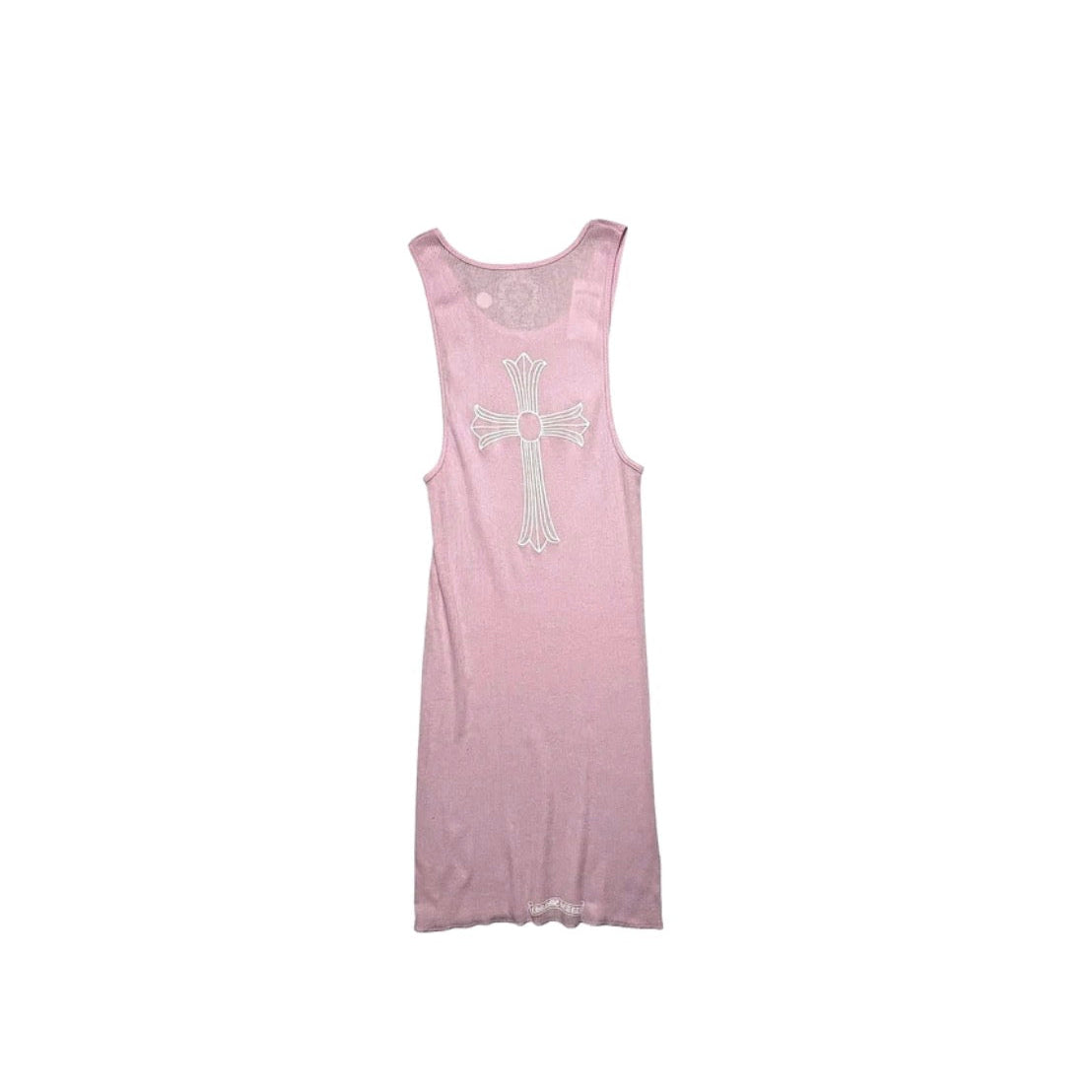 Chrome Hearts Pink T-Bar Cross Rib Tank Top