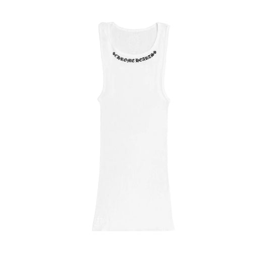Chrome Hearts Neck Logo Scroll Tank Top White