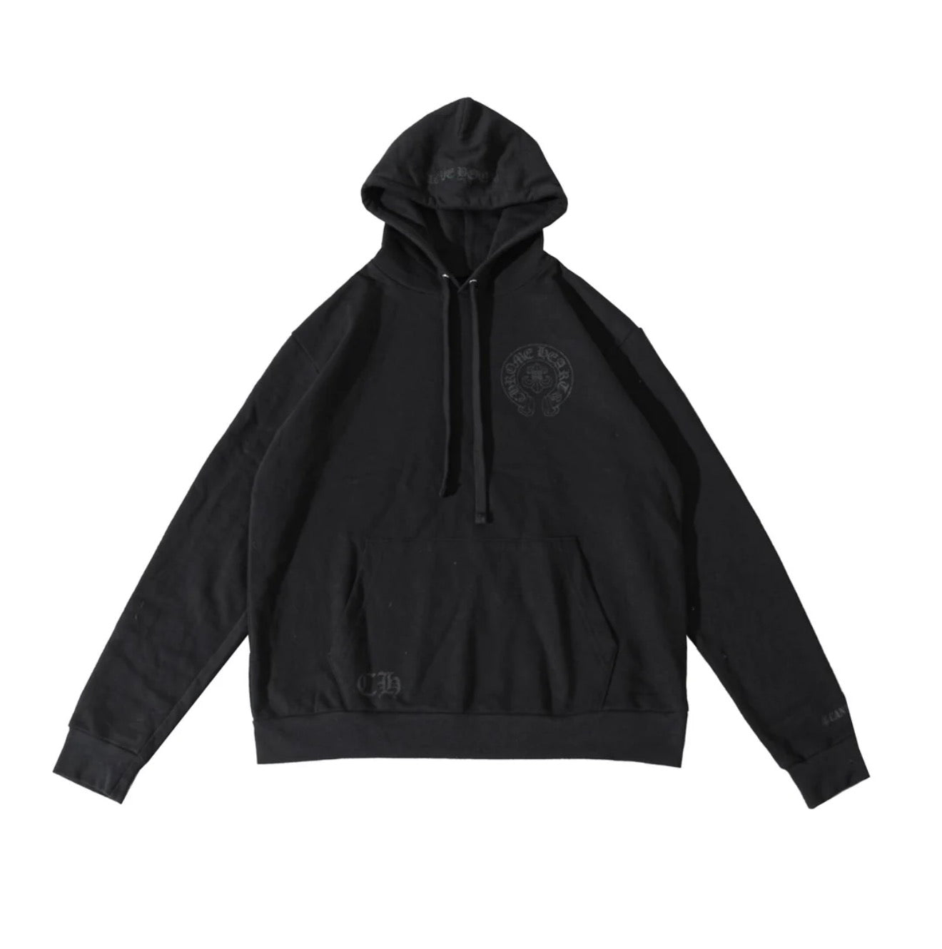 Chrome Hearts Cannes Exclusive Fleur De Lis Horseshoe Black Pullover Hoodie
