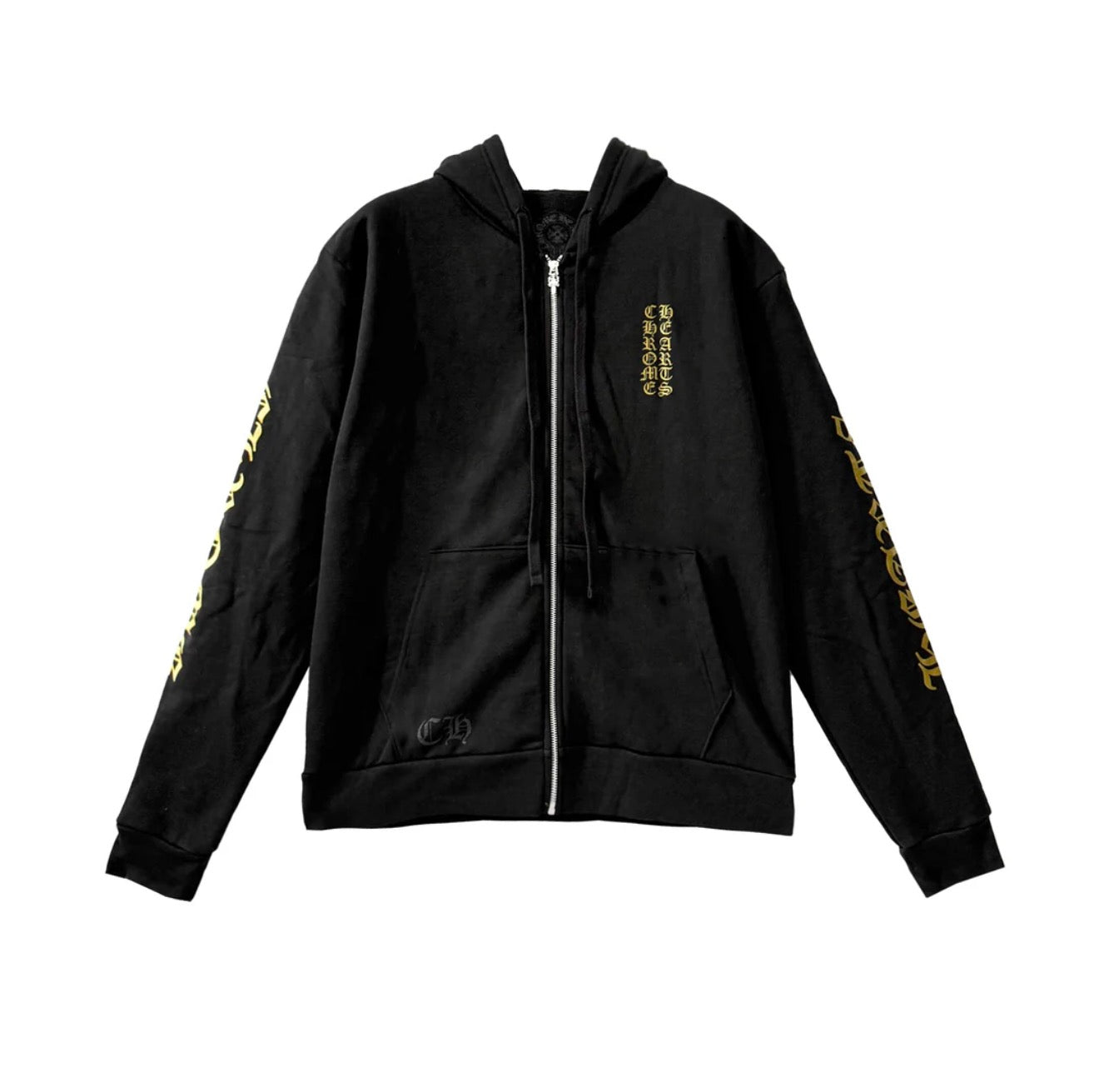 Chrome Hearts Olive Script Black Zip Up Hoodie