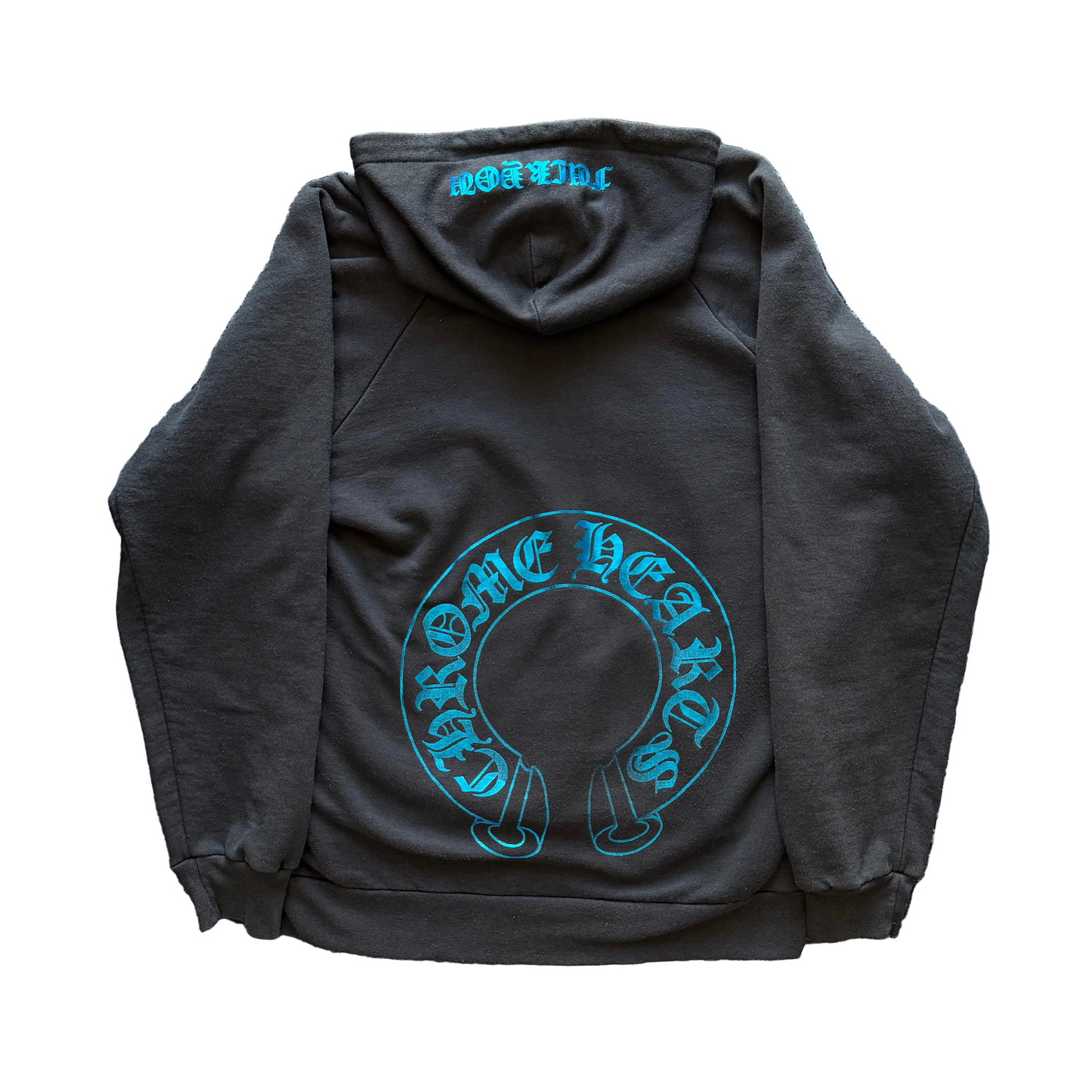 Chrome Hearts Metallic Blue Thermal Lined Pullover Hoodie