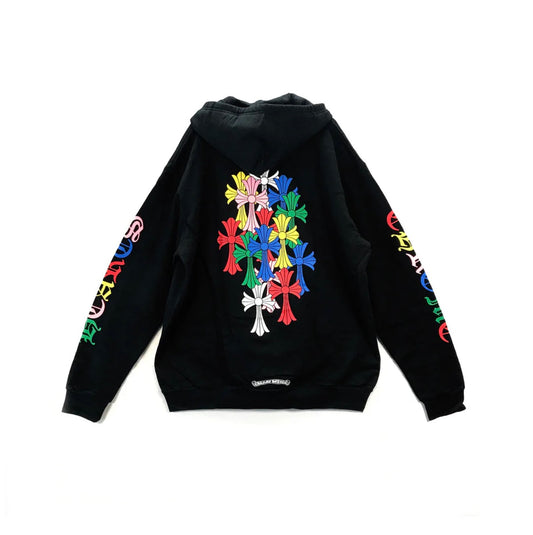 Chrome Hearts Multicolour Cemetery Scroll Logo Zip Up Hoodie