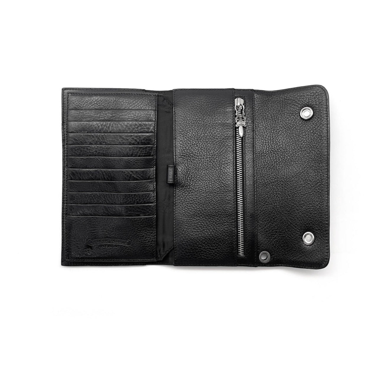 Chrome Hearts Wave Cross Ball Heavy Leather Long Wallet