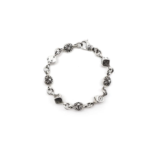 Chrome Hearts Dice Cross Ball Lobster Clasp Bracelet