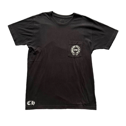 Chrome Hearts x Off White Scroll Logo Vintage Tee