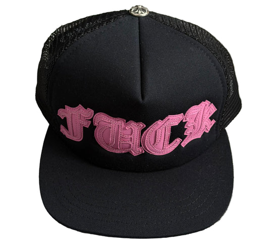 Chrome Hearts Fuck Leather Pink Patch Trucker