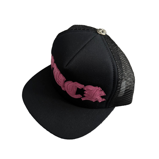Chrome Hearts Fuck Leather Pink Patch Trucker
