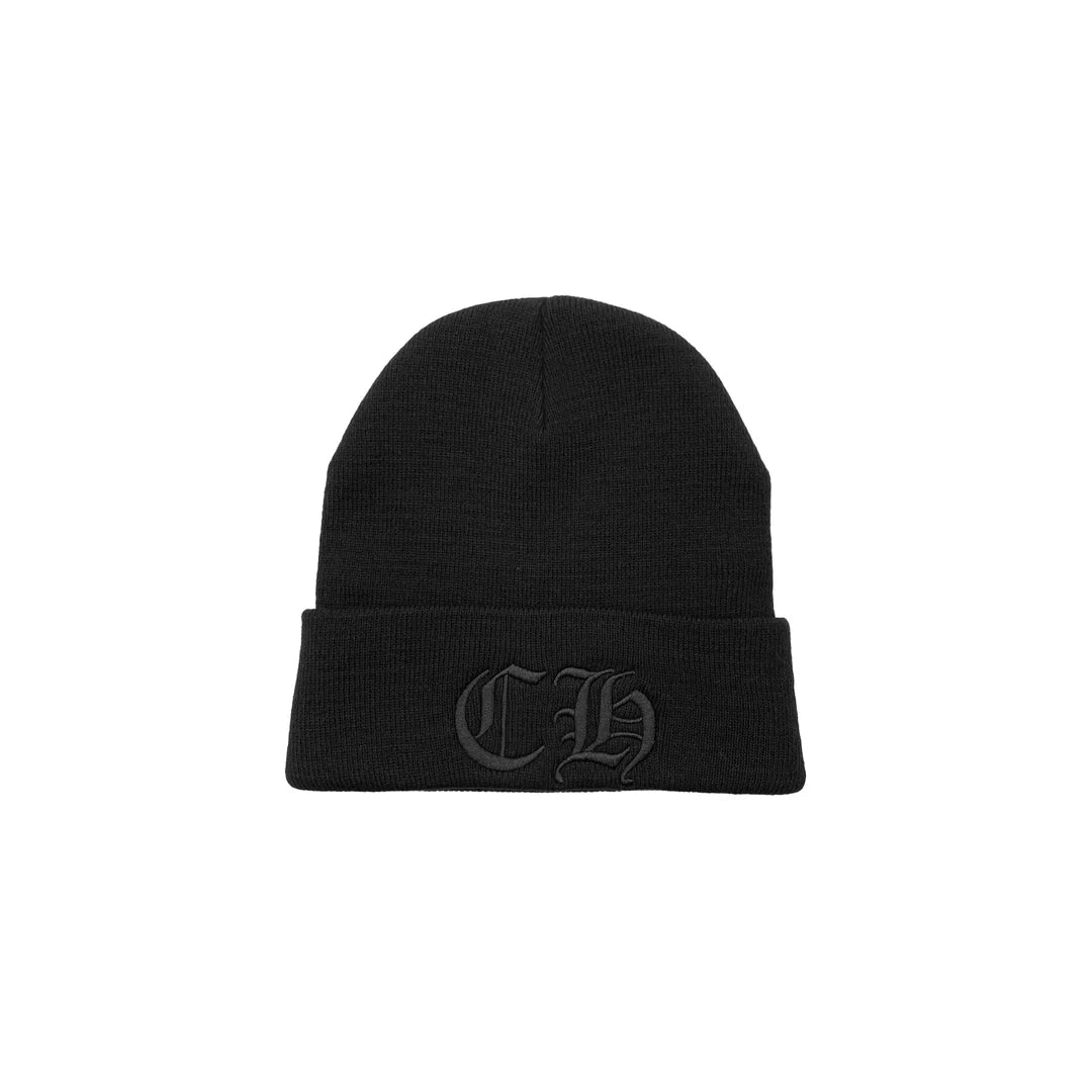 Chrome Hearts Embroidered Black CH Logo Beanie