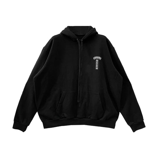 Chrome Hearts F U T Bar Logo Black Pullover Hoodie